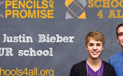 Justin Bieber Helps Poor Kids Get Education