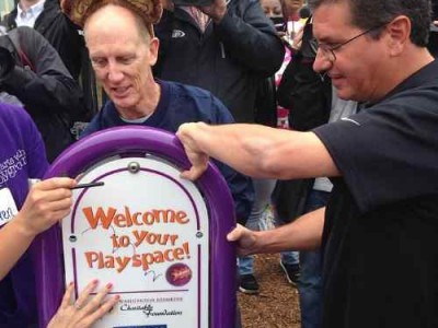 Washington Redskins Builds Playground for Children