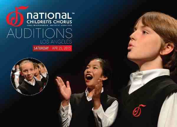The National Children's Chorus Is Holding Auditions