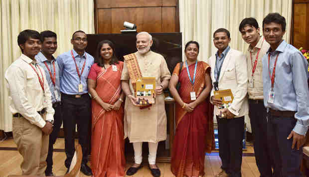 Team of students involved in building satellite "Sathyabama-sat" calls on the Prime Minister, Shri Narendra Modi, in New Delhi on July 19, 2016
