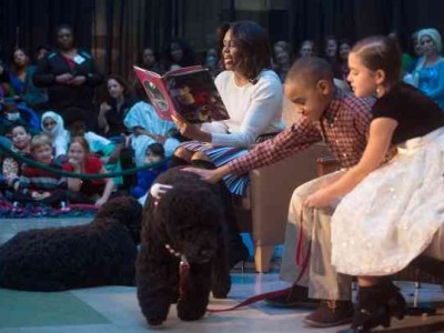 First Lady Michelle Obama Celebrates the Holidays with Children