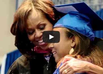 First Lady Michelle Obama Says Reach Higher