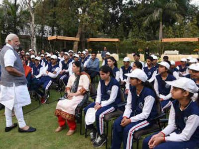 Narendra Modi Meets Youth and Children from Jammu and Kashmir