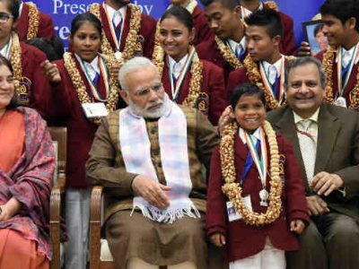 PM Modi Presents National Bravery Awards to Children