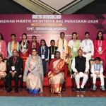 The President of India, Droupadi Murmu, presented Pradhan Mantri Rashtriya Bal Puraskar to 19 children at a function held in New Delhi on January 22, 2024. Photo: PIB