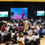 K–12 educators collaborating at an OpenAI Teacher Jam workshop to learn about AI tools for the classroom.